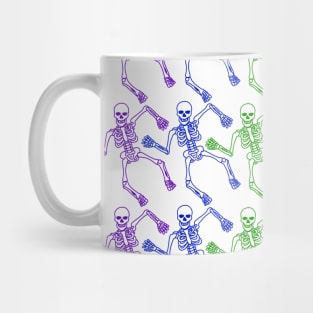 Dancing  Rainbow Skeletons Mug